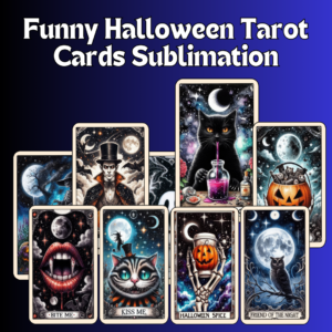 Funny halloween tarot Cards Sublimation
